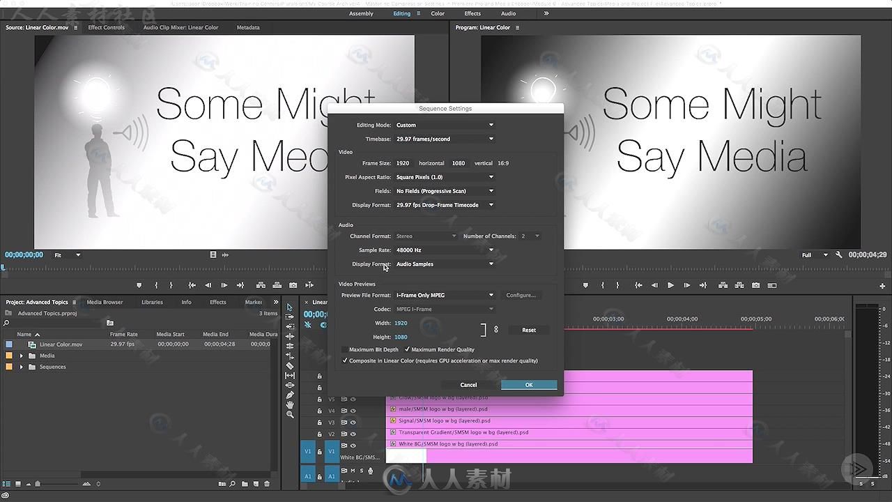 Premiere与MediaEncoder视频编码器压缩输出技术视频教程 Pluralsight Mastering Co...