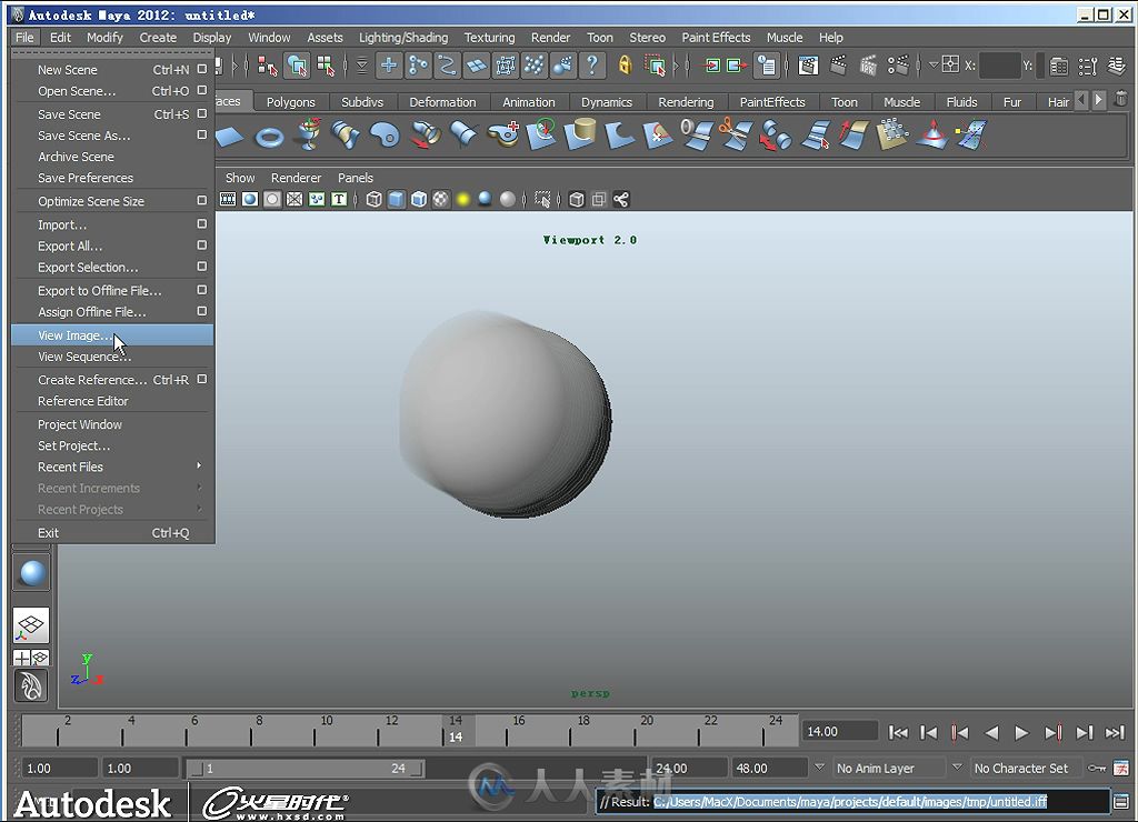 Autodesk Maya 2012标准培训教材I