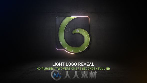 酷炫灯光显示标志LOGO演绎AE模板   Videohive Light Logo Reveal 16858409