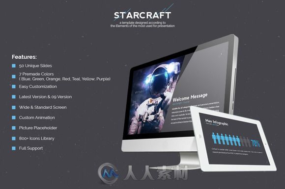 创意星战主题风格PPT模板Starcraft_-_Creativ_Keynote_Template