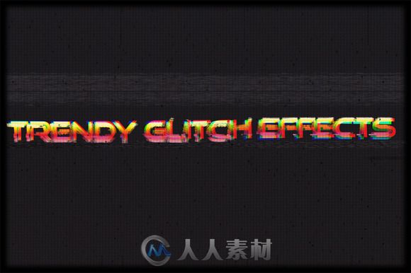 文字显示故障特效PS动作Text_Destroyer__Glitch_Edition