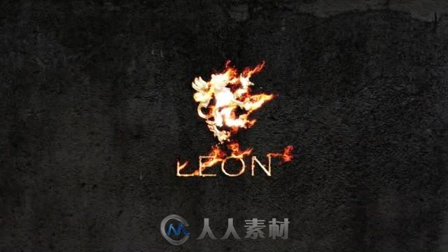 火焰燃烧金属显示消防标志AE模板 Videohive Flame &amp; Metal / Fire Logo Reveal