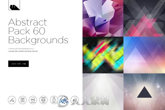 60款创意多边形高清图片60 Abstract Backgrounds Pack