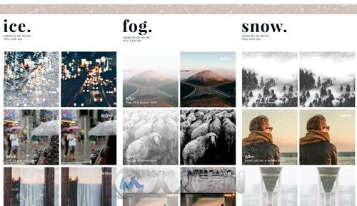 冬日冰雪特效修饰高清图片Snow, Fog &amp; Ice Texture Overlays