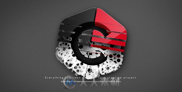 酷炫创意齿轮合成显示标志AE模板   Videohive Gears Logo Ident 17101705