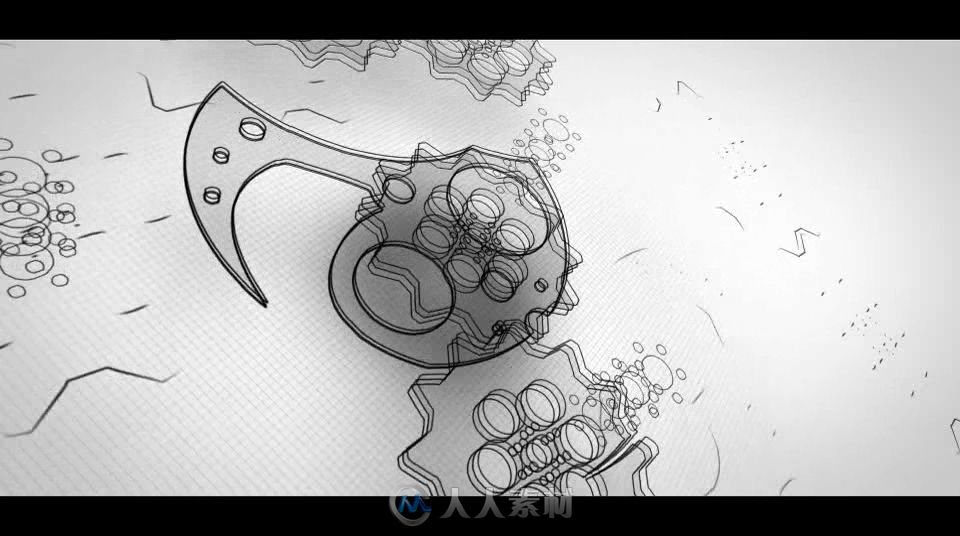 酷炫创意齿轮合成显示标志AE模板   Videohive Gears Logo Ident 17101705