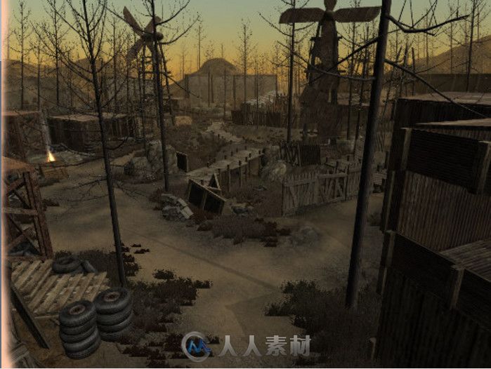 游戏工业环境荒原模型Unity3D资源包