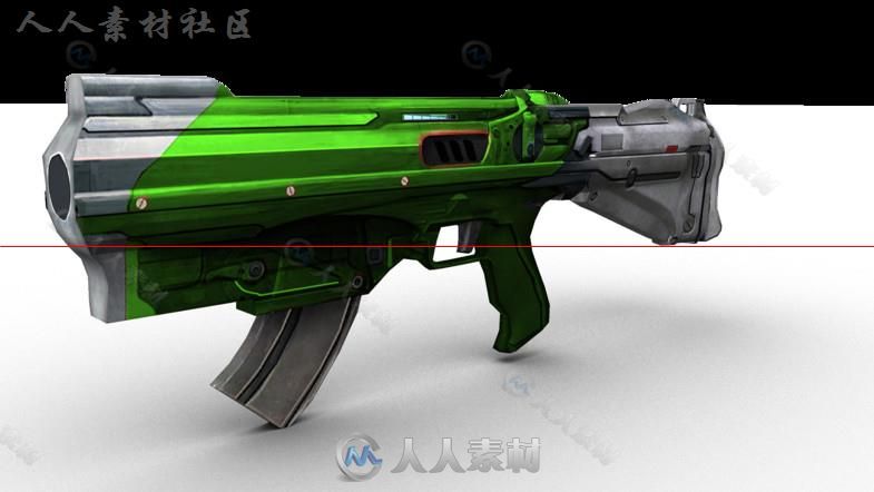 现代武器道具枪模型Unity3D资源素材