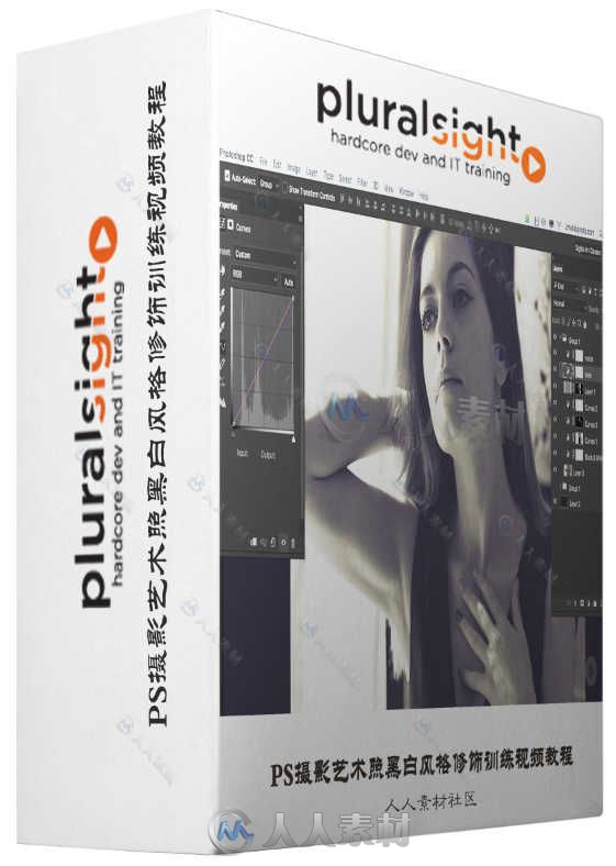 PS摄影艺术照黑白风格修饰训练视频教程 PLURALSIGHT MASTER THE ART OF TONING BLA...