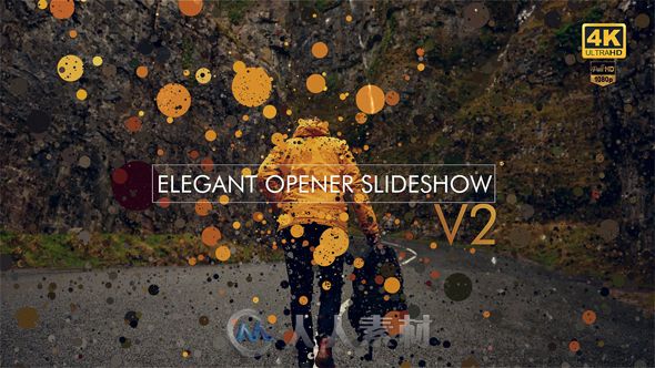 优雅圆点形成图像幻灯片展示相册动画AE模板Videohive  Elegant Opener I Slidesho...