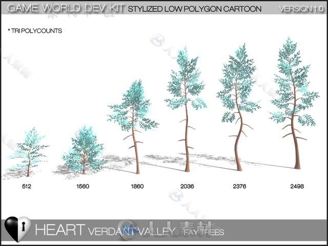 郁郁葱葱的山谷自然环境Unity3D资源素材