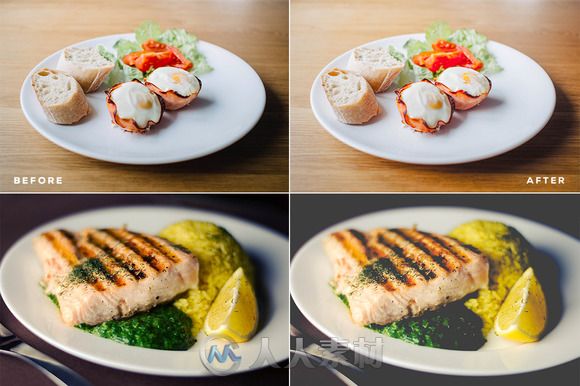 鲜嫩可口食物照片调色Lightroom预设Foodicious Lightroom Presets