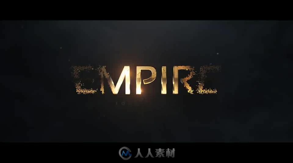 酷炫粒子合成显示帝国标志AE模板 Videohive Empire Logo Reveal 16605875