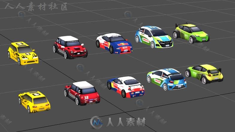 拉力赛汽车包陆地车辆Unity3D资源素材