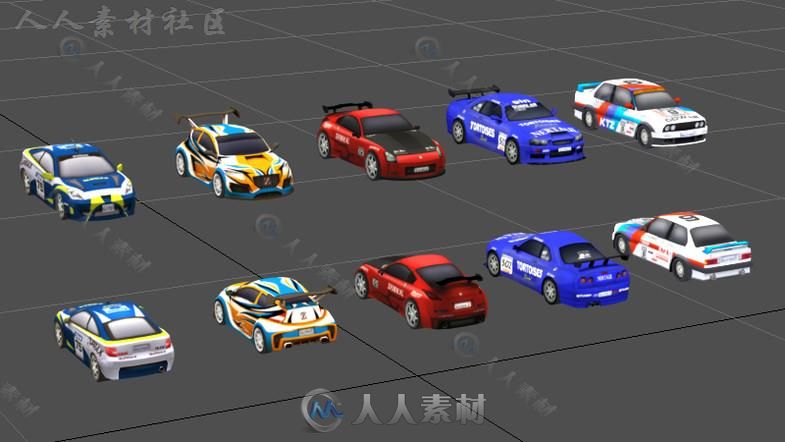 拉力赛汽车包陆地车辆Unity3D资源素材