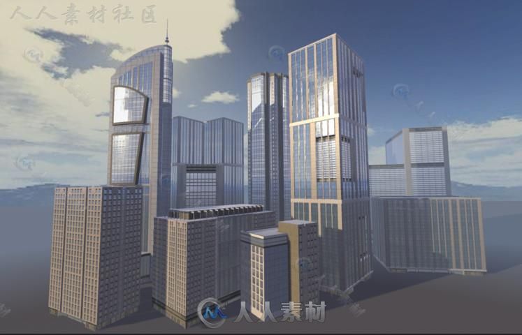 现代建筑城市环境Unity3D资源素材