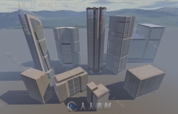 现代建筑城市环境Unity3D资源素材