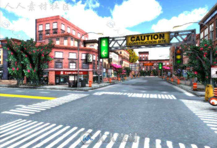 详细的城市环境Unity3D资源素材