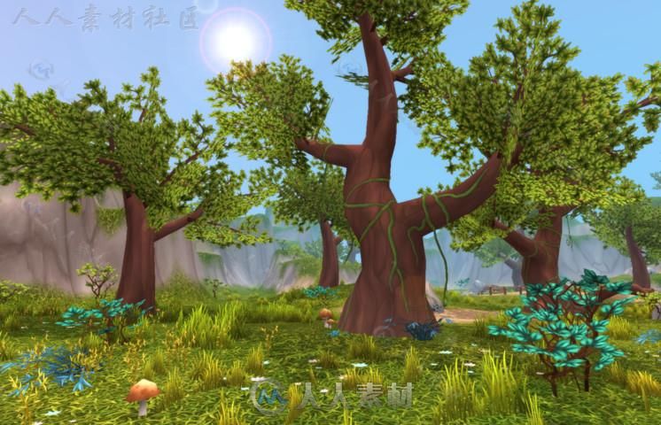 美丽森林幻想环境Unity3D资源素材