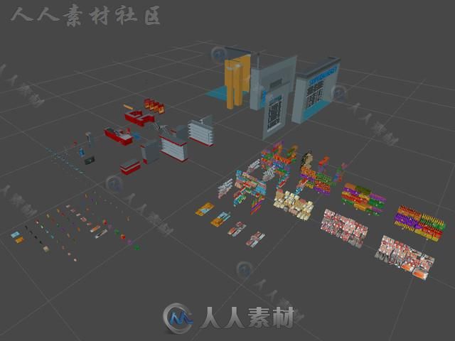 超市内部城市环境Unity3D资源素材