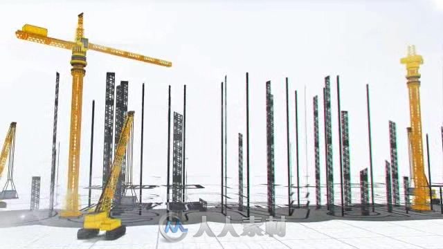 震撼建筑公司标志LOGO演绎AE模板 Videohive Construction Company Logo Buildup 1..