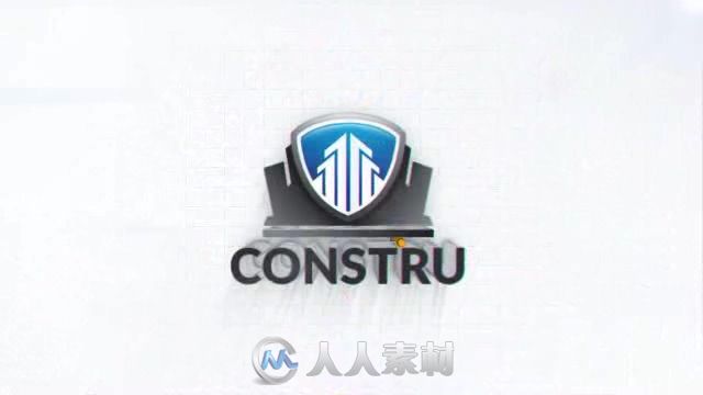 震撼建筑公司标志LOGO演绎AE模板 Videohive Construction Company Logo Buildup 1..