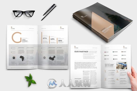 商业宣传册indesign排版模板Business Brochure 751954