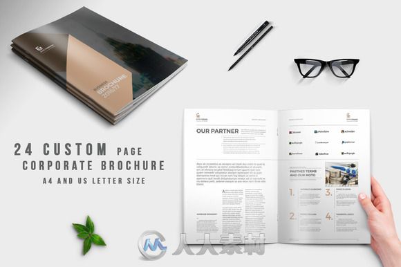 商业宣传册indesign排版模板Business Brochure 751954