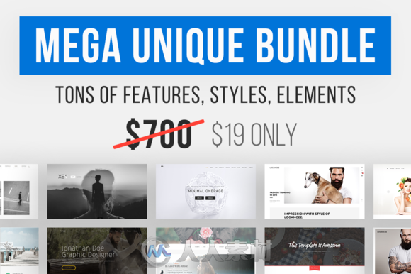 多用途网页设计PSD模板合辑Multipurpose Templates Bundle