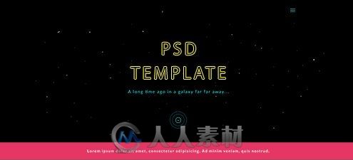 星际风格网页设计PSD模板PSD Web Template - Horkos