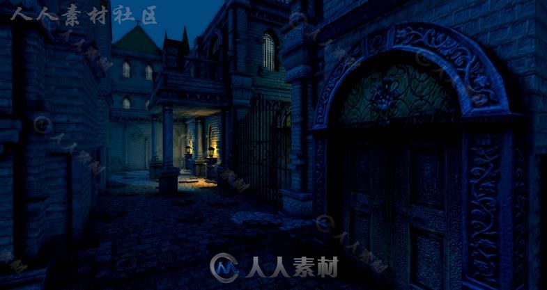 模块化哥特式城市幻想环境Unity3D资源素材