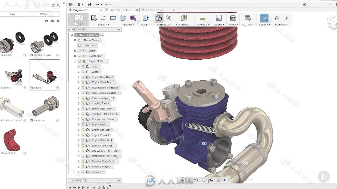 Fusion360组建装配基础训练视频教程