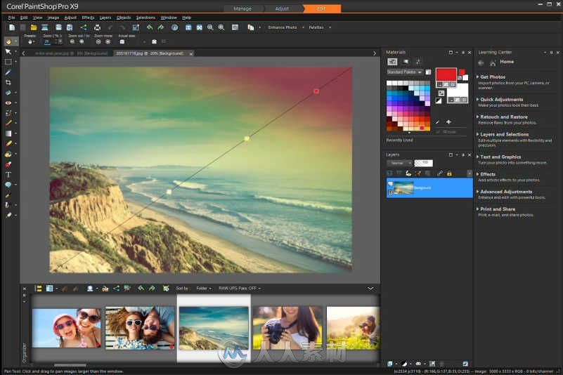 PaintShop专业相片编辑软件X9 V19.2.0.7版 COREL PAINTSHOP PRO X9 19.2.0.7 WIN