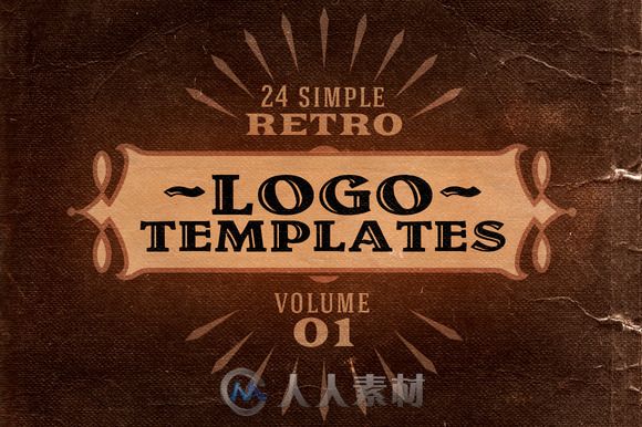 简洁复古LOGO展示PSD模板Simple Retro Logo Templates v.1