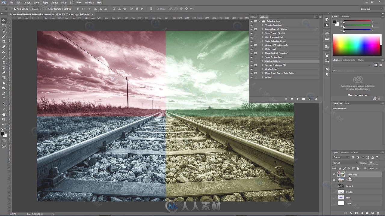 PS中高效自动化动作工具使用技巧视频教程 SKILLSHARE ADOBE PHOTOSHOP ACTIONS EXP...