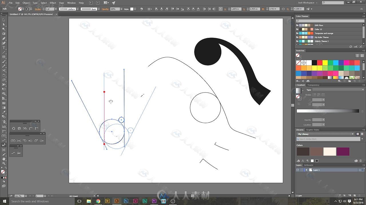 Illustrator免费插件高效使用技巧视频教程 SKILLSHARE ADOBE ILLUSTRATOR FREE TOO...