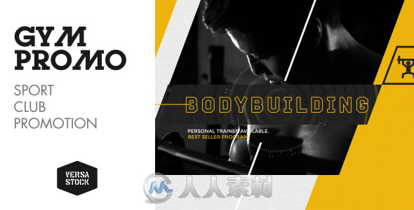 时尚体育运动健身宣传动画AE模板 Videohive Beast Gym Promo 17278763