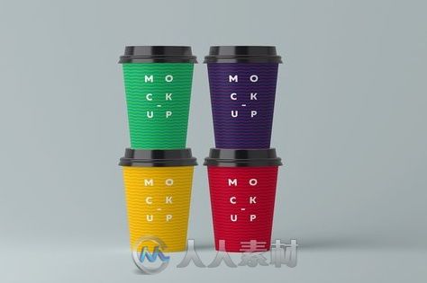 纸质饮品杯子展示PSD模板Paper_Cups_Mock-up