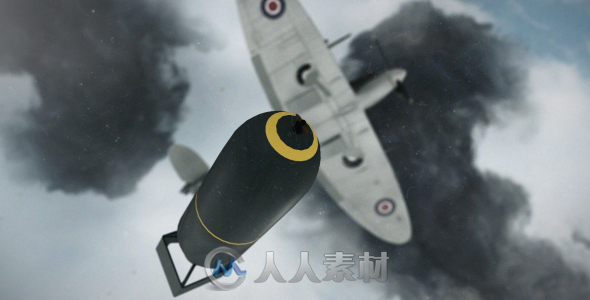 二战主题3D影视包装 AE模板 V2 World War Broadcast Package 2