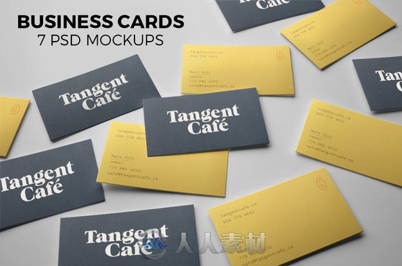 7款商业卡片展示PSD模板Business cards 7 PSD mockups