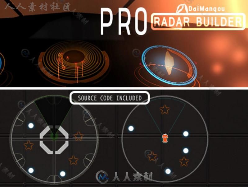 雷达生成器（包含源代码）编辑器扩充Unity素材资源