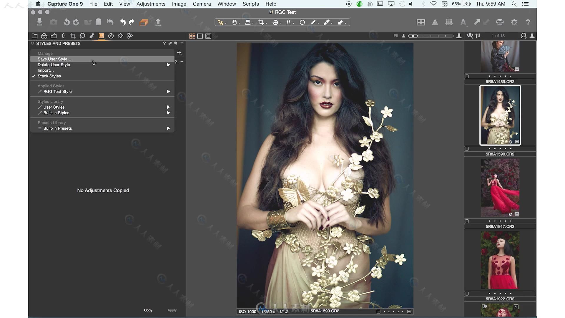 One Pro 9摄影师图像处理技术视频教程 RGGEDU CAPTURE ONE PRO 9 TUTORIAL FOR PHO...