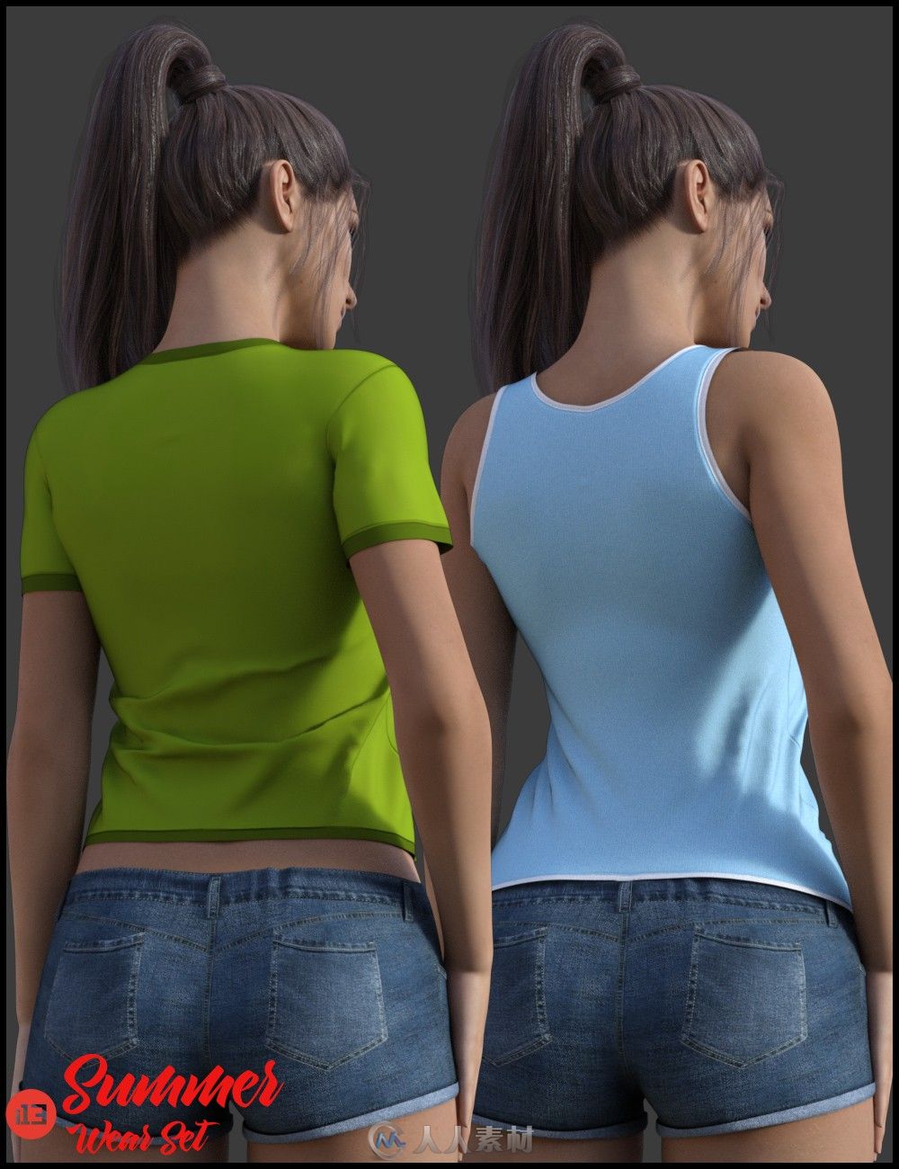 DAZ3D女性服裝i13 Summer Wear Set for the Genesis 3 Female(s)