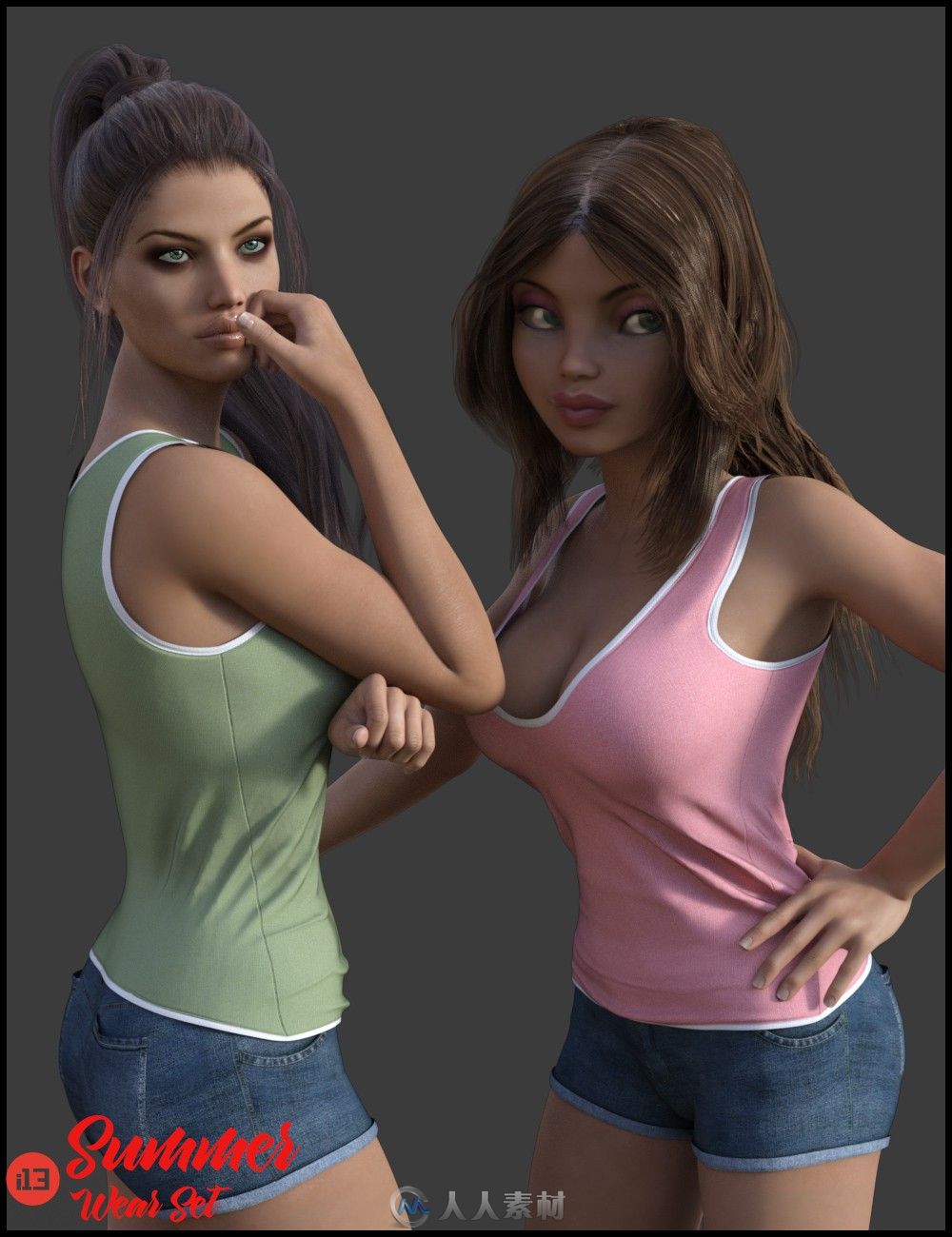 DAZ3D女性服裝i13 Summer Wear Set for the Genesis 3 Female(s)