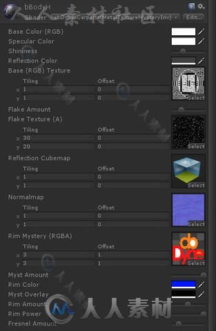 强大的车漆dynepack着色器Unity素材资源