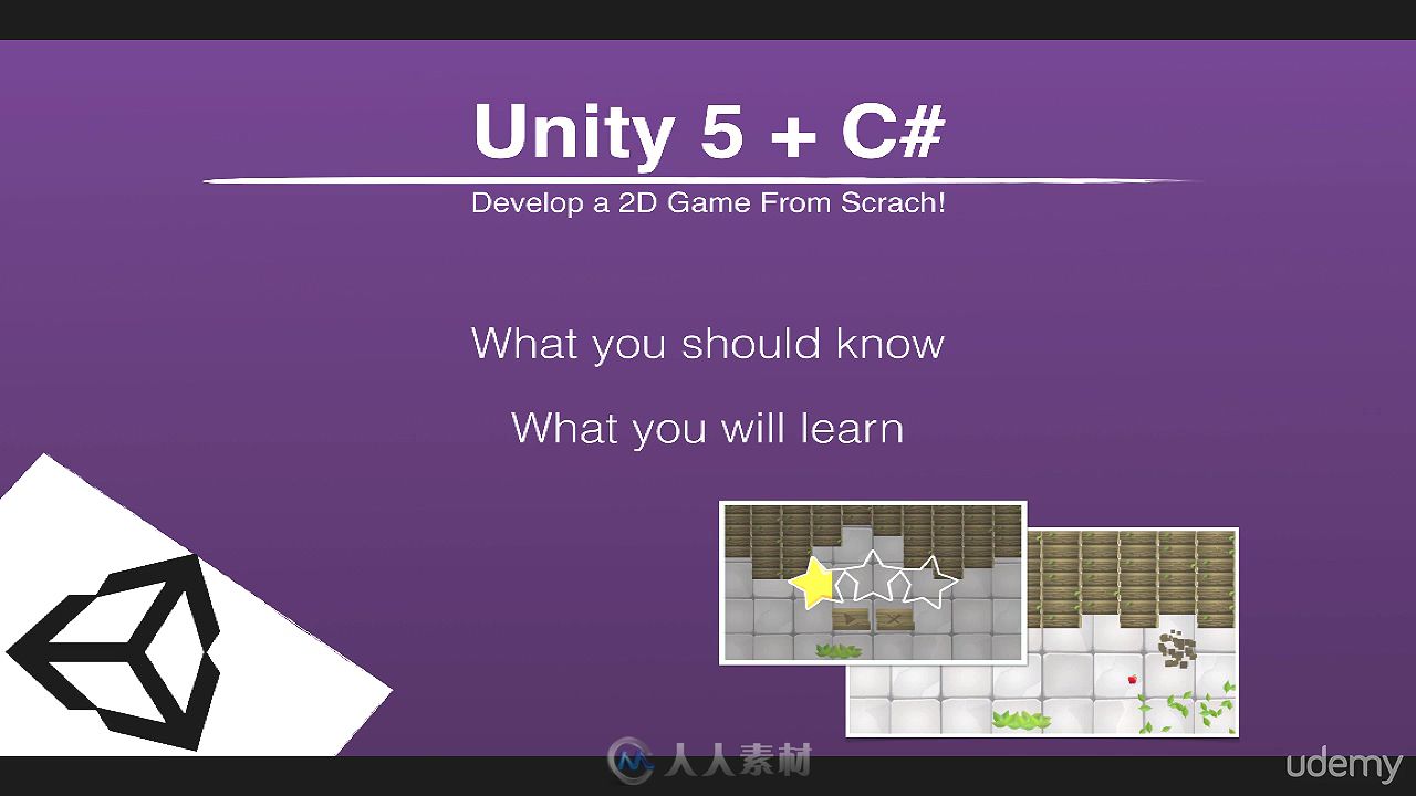 Unity3D二维打砖块游戏实例训练视频教程 UDEMY UNITY 5 PROFESSIONAL GUIDE DEVELO...