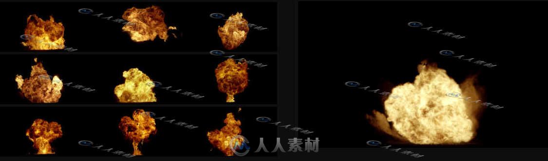 4K高清爆炸火焰粉尘视频素材合辑 VFXCENTRAL COMBUST 4K FIRE EXPLOSIONS PACK