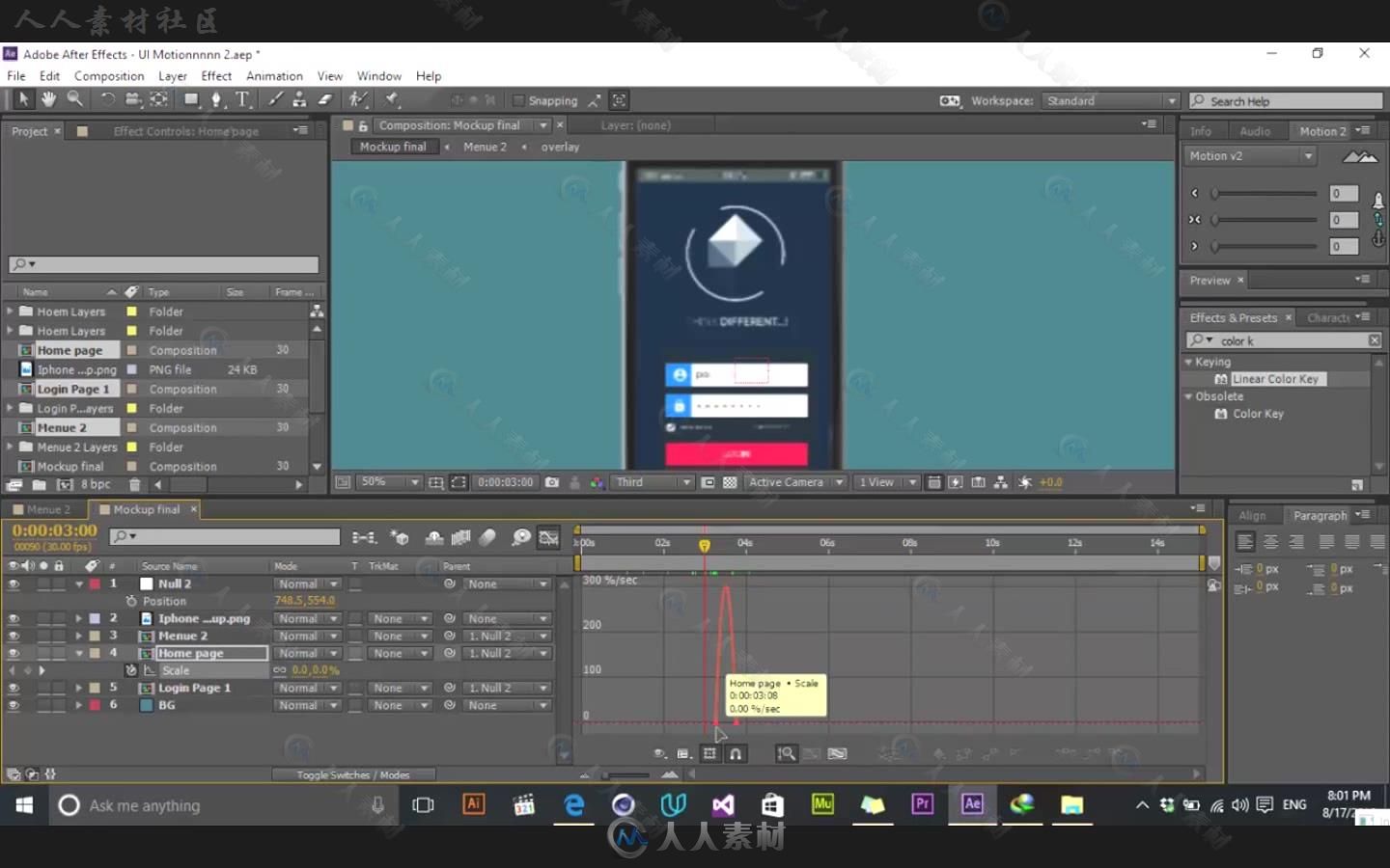 AE手机APP移动应用程序UI界面制作视频教程 SKILLSHARE COMPLETE GUIDE TO UI MOTIO...