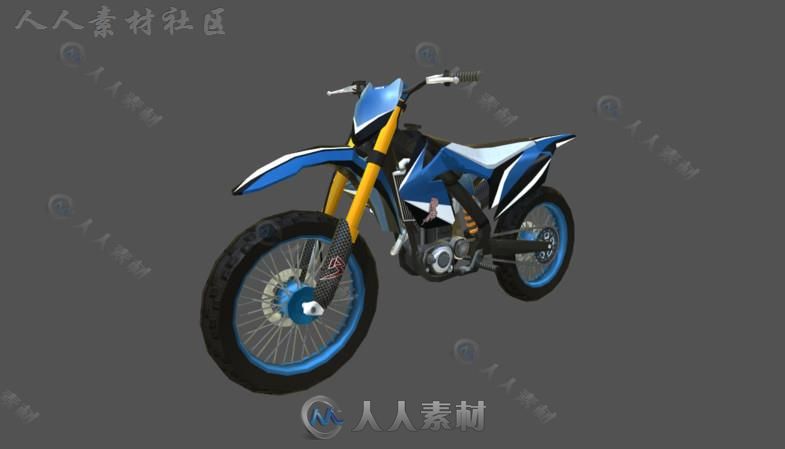 越野摩托车车辆Unity3D资源素材