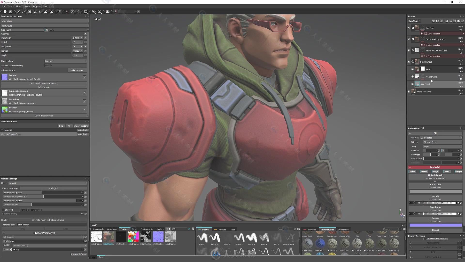 3A级游戏角色完整制作案例视频教程 CUBEBRUSH PBR CHARACTER FOR GAMES